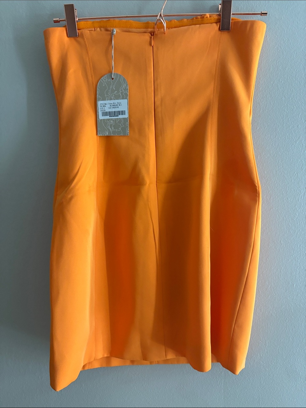 Meshki - Maci Crepe Mini Dress in Tangerine - Picture 4 of 7